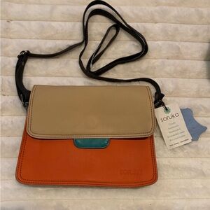 Soruka Beth Crossbody Bag Made of Recycled Leather New with Tag!
